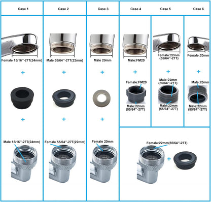 StreamFix | 1080°-drehbare Universal-Wasserhahnverlängerung