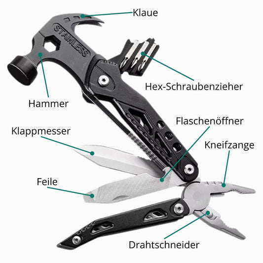 HandNox | 8-in-1 Multiwerkzeug mit Sicherheitssperre